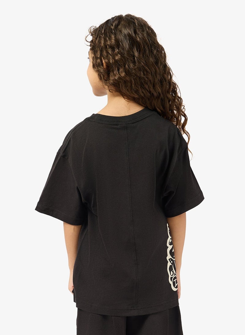 بوما تيشيرت برسومات شبابي مريح بتصميم التسعينات - Image 2